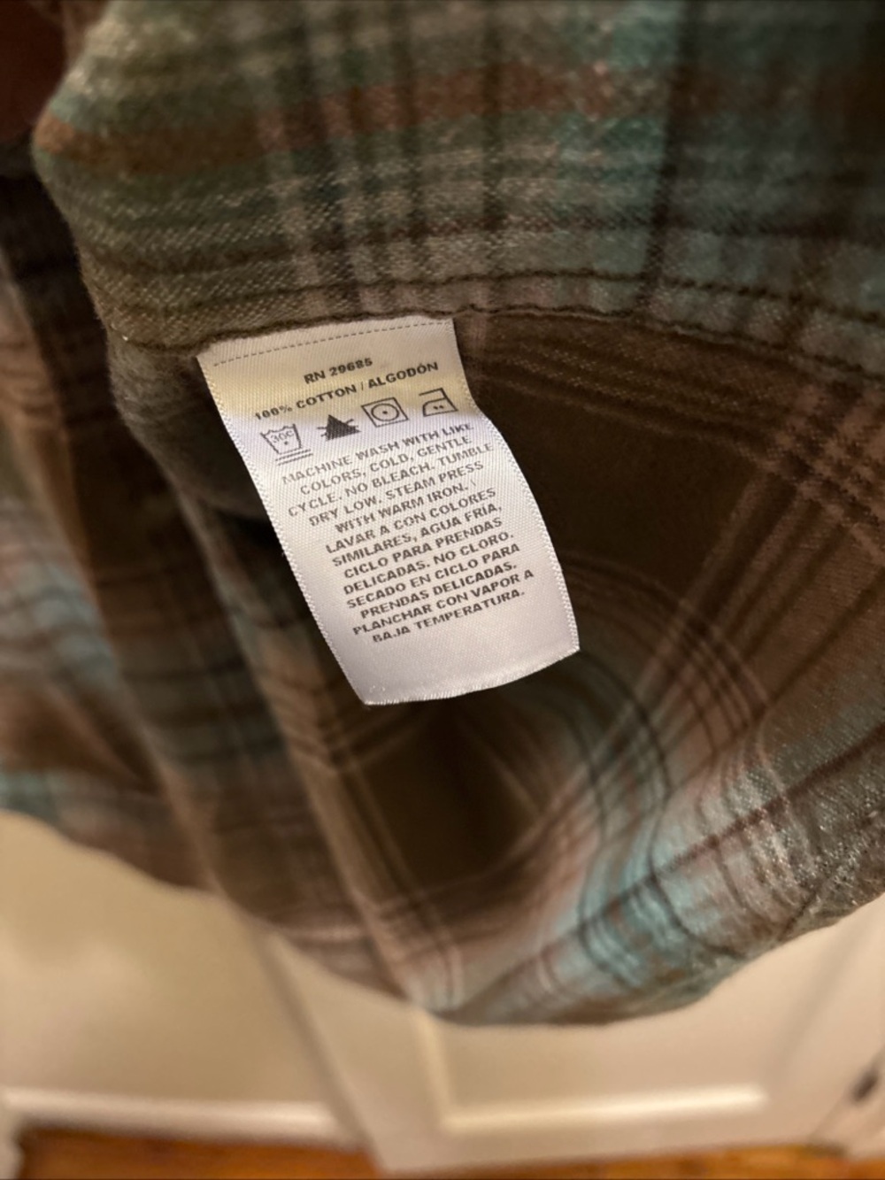Men's Pendleton Plaid Flannel Button-Up Shirt size XL - Picture 9 of 10